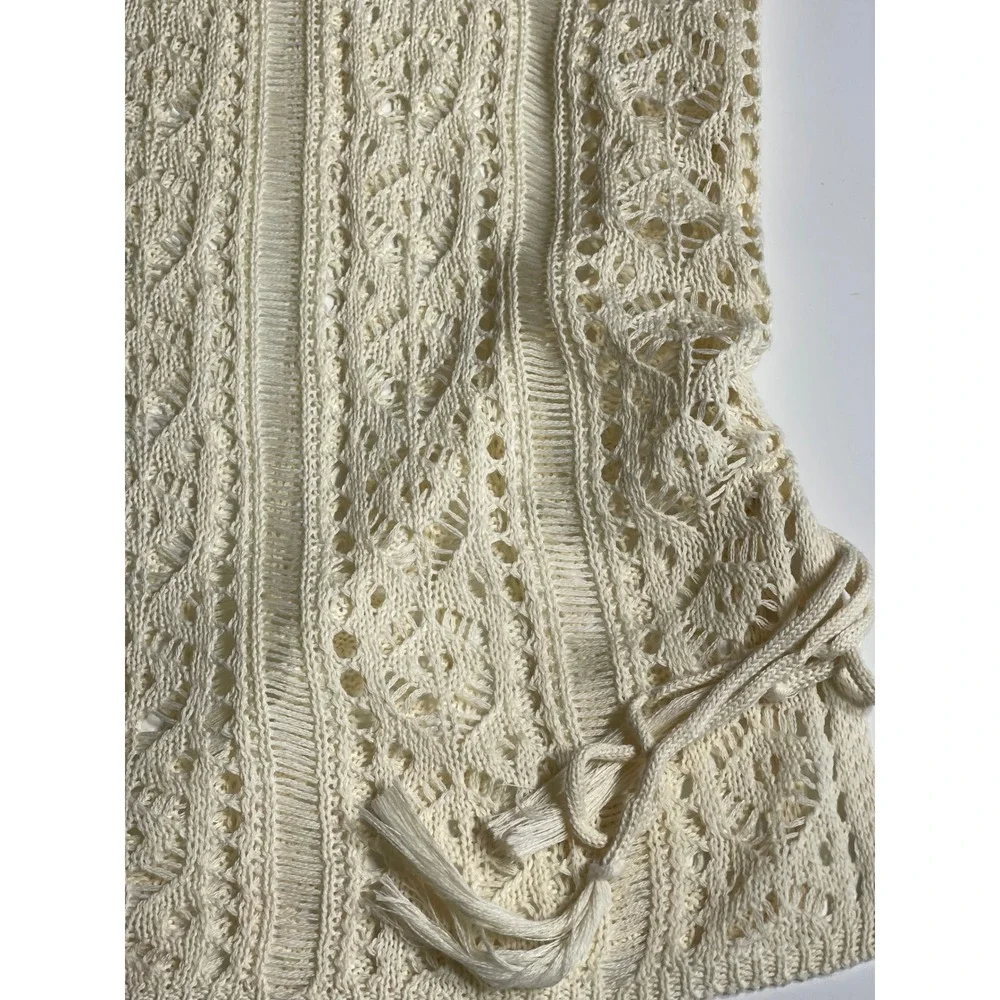 BECCA Boho Bliss Tunic Cream Swim Cover Up‎ Dress Women's Size Med-Large